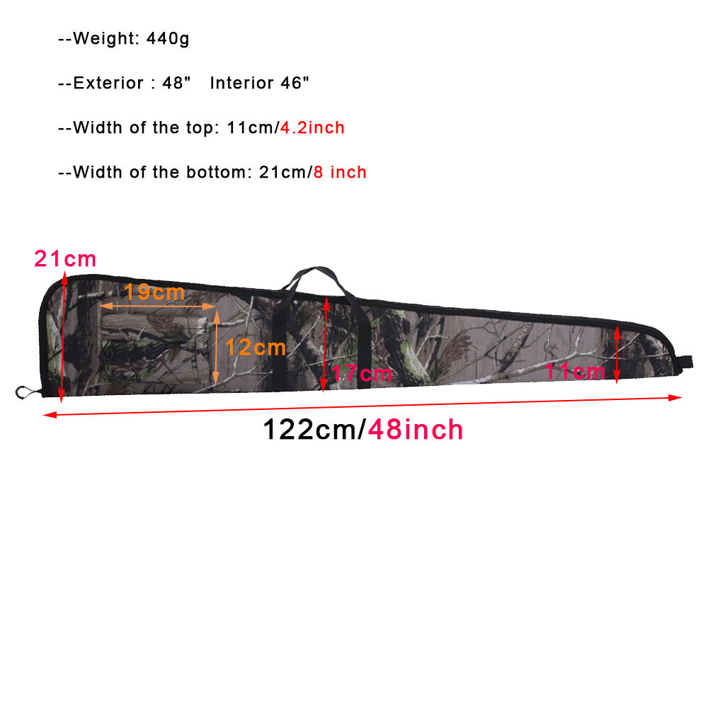 Soft Rifle Case for Non-Scoped Rifles 48-53 Inch Gun Bag with Pouch