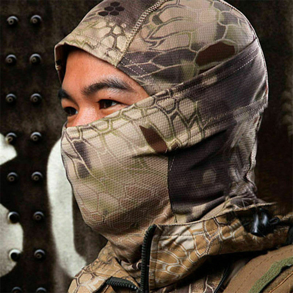 Men's Tactical Full Face Mask Outdoor Army Balaclava Breathable Helmet