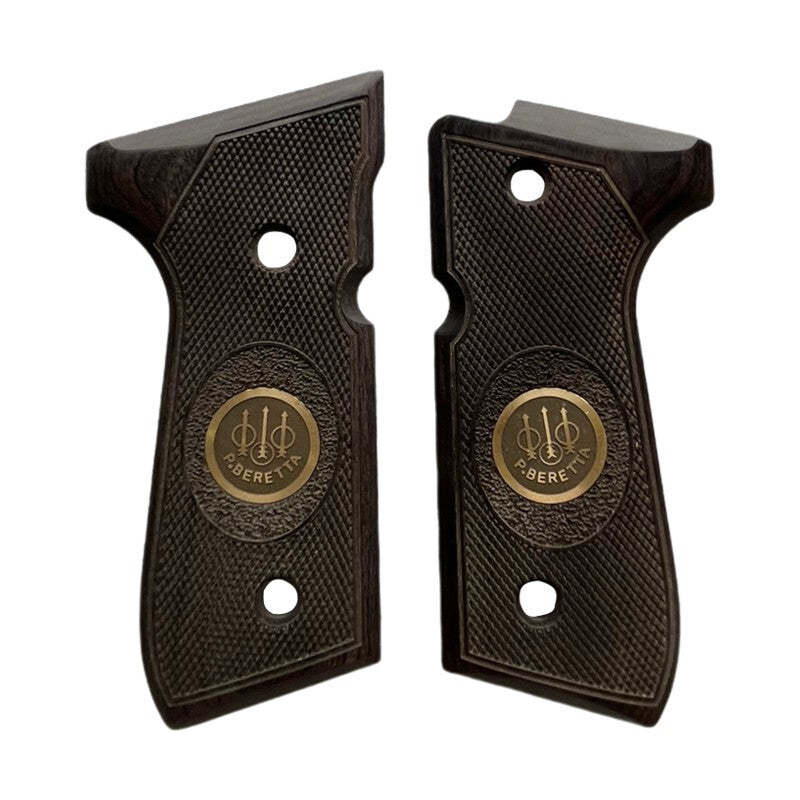 Wood Grip Set for Beretta 92/96 Full Size Pistols with Screws & Wrench