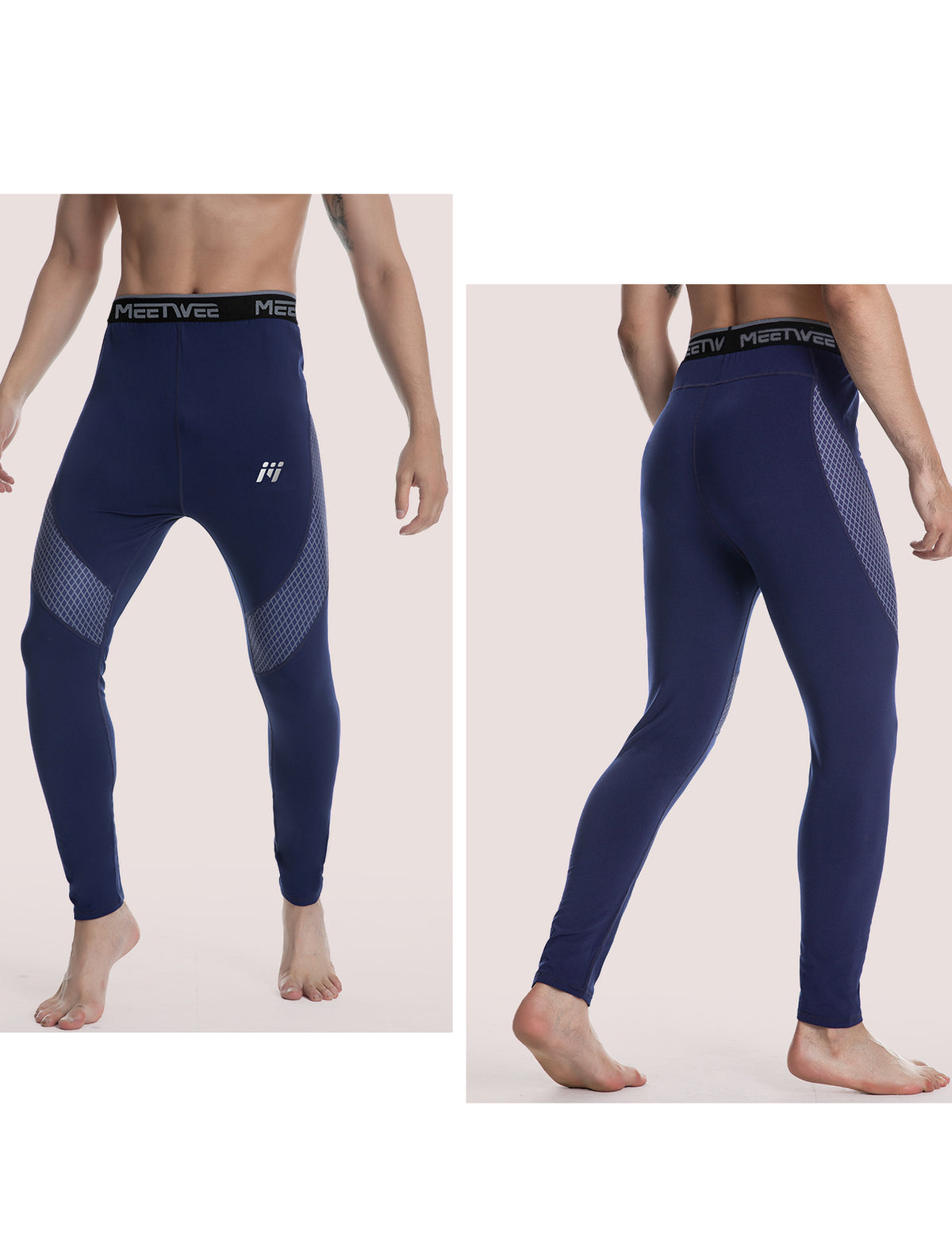 Men's Thermal Base Layer Long Johns Compression Leggings 2 Pack