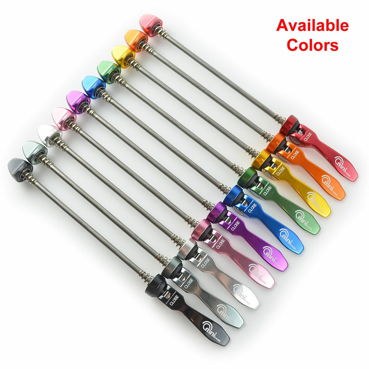 Lightweight Bicycle Wheel Skewers Set for Road & Mountain Bikes - Stainless Steel