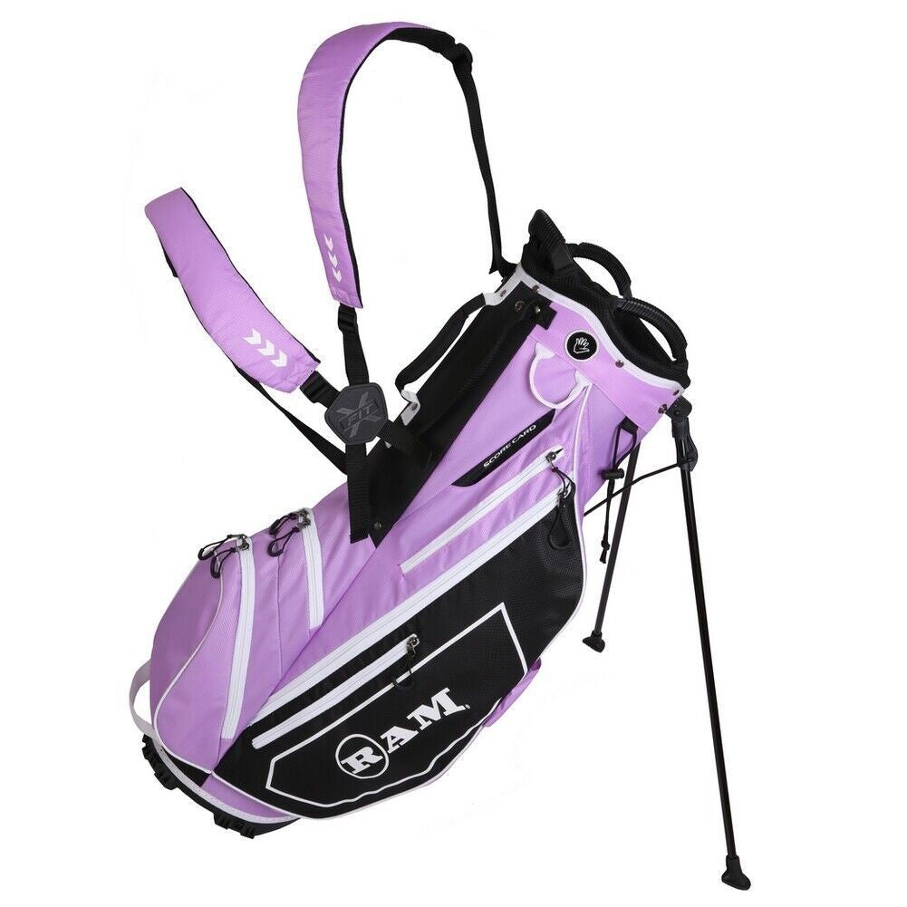Lightweight Golf Stand Bag with 5-Way Divider and Dual Straps - All Colors