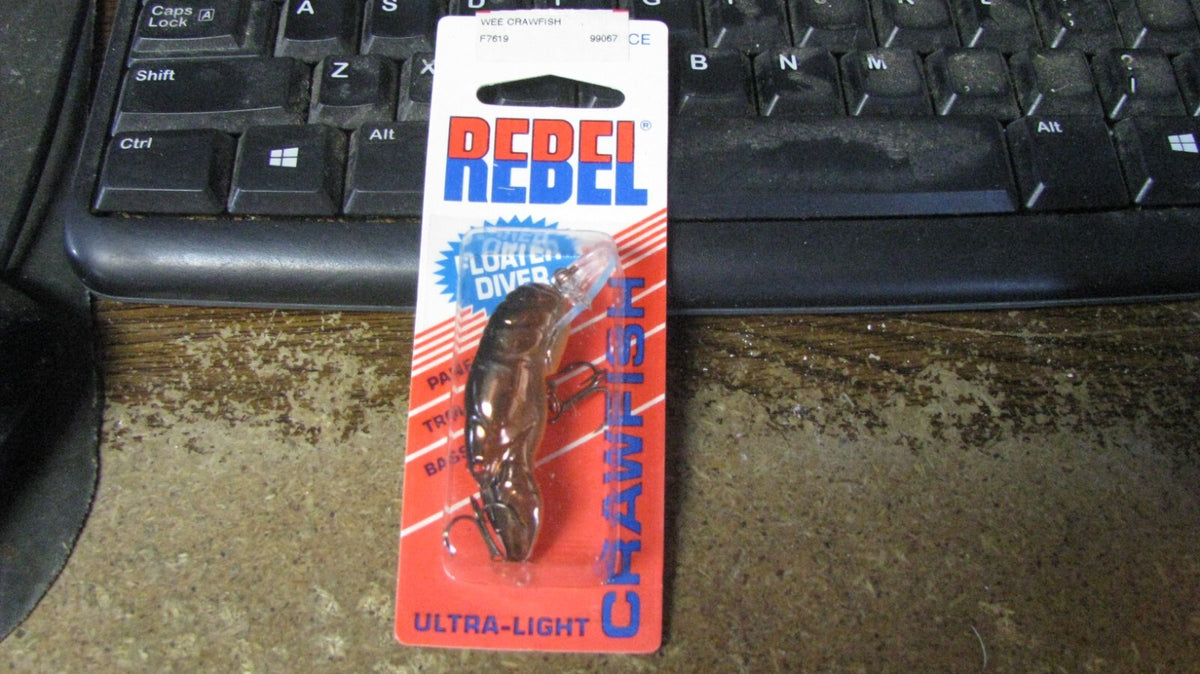 Rebel Wee Crawfish Crankbait - 2 Inch, 1/5 Oz, NOS Fishing Lure