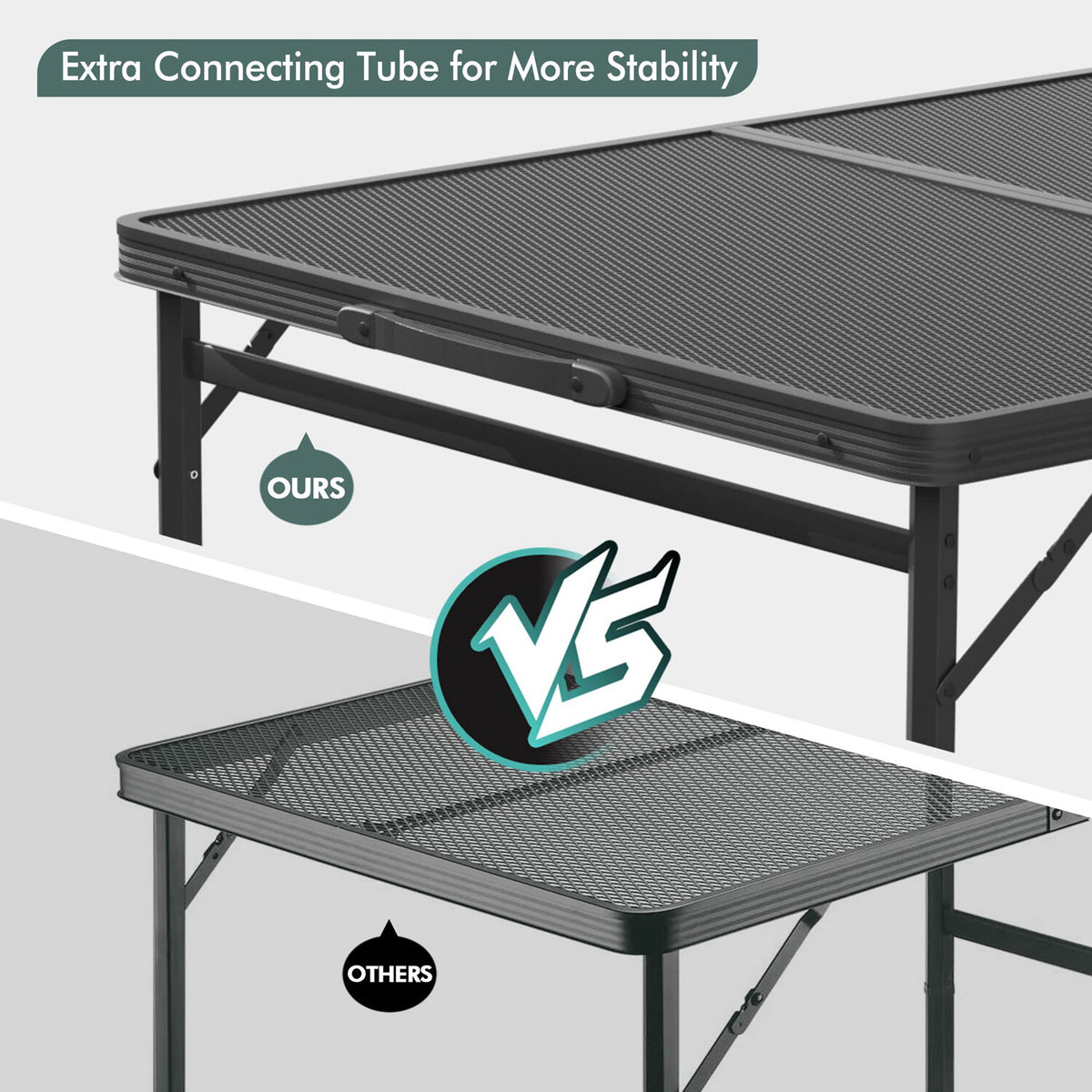 Portable Camping Table 3ft Folding Table Lightweight Outdoor Picnic Desk