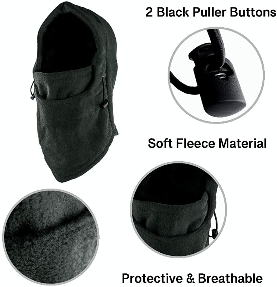 Windproof Fleece Balaclava Mask for Kids and Adults - Winter Ski & Cold Weather Face Cover