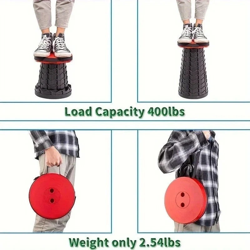 Portable Telescopic Folding Stool for Camping Hiking Outdoor Use