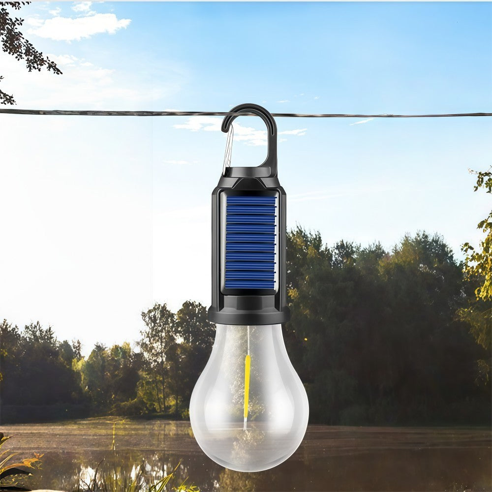 4 Pack Solar LED Camping Tent Lanterns with USB Charging & Clip Hooks