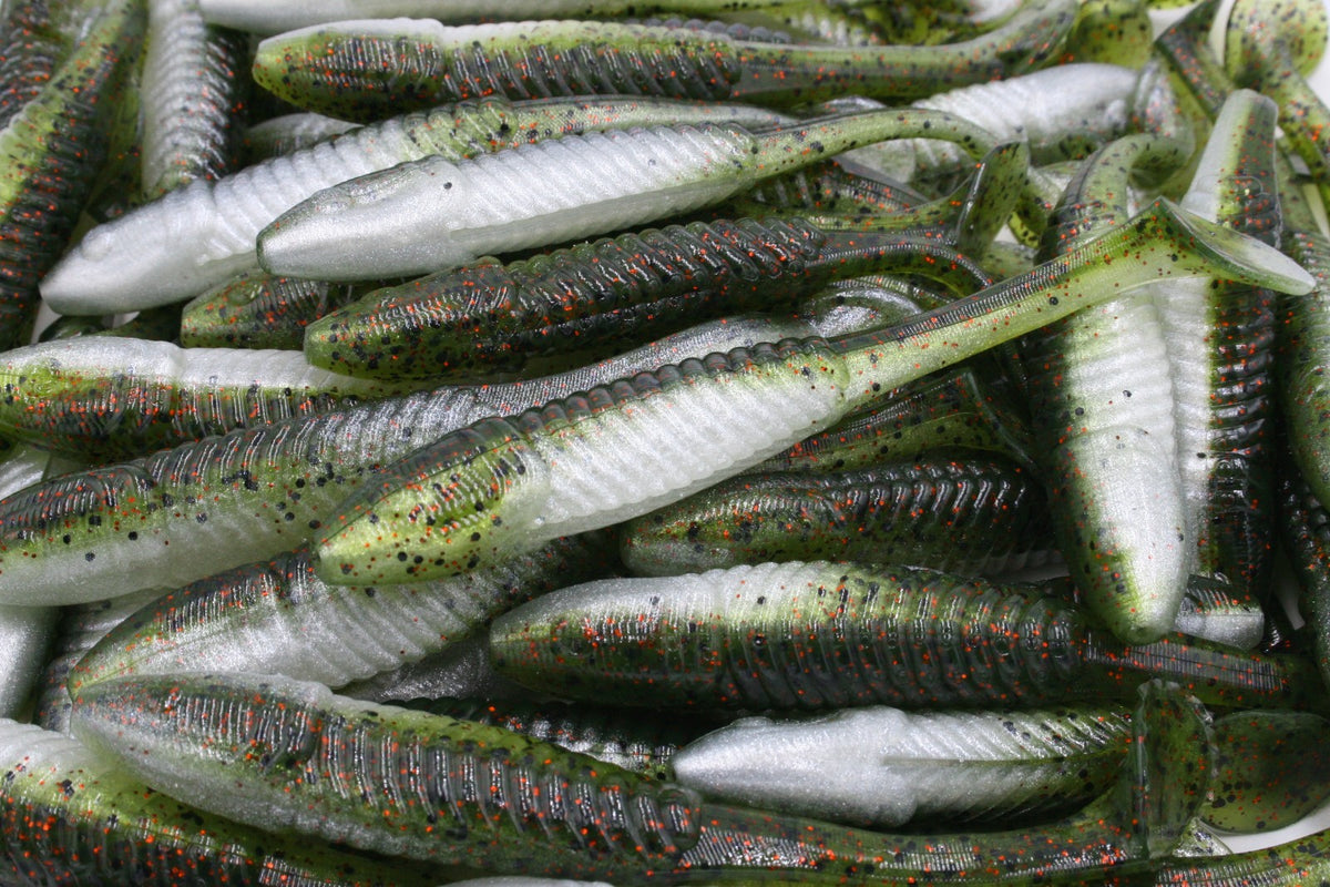 Watermelon Red Ghost 5-Inch Soft Plastic Swimbaits for Bass Fishing - Multiple Pack Sizes