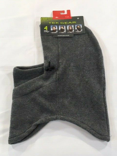 4-in-1 Microfleece Hood - Neck Warmer, Gaiter, Hood, Balaclava, Charcoal Heather