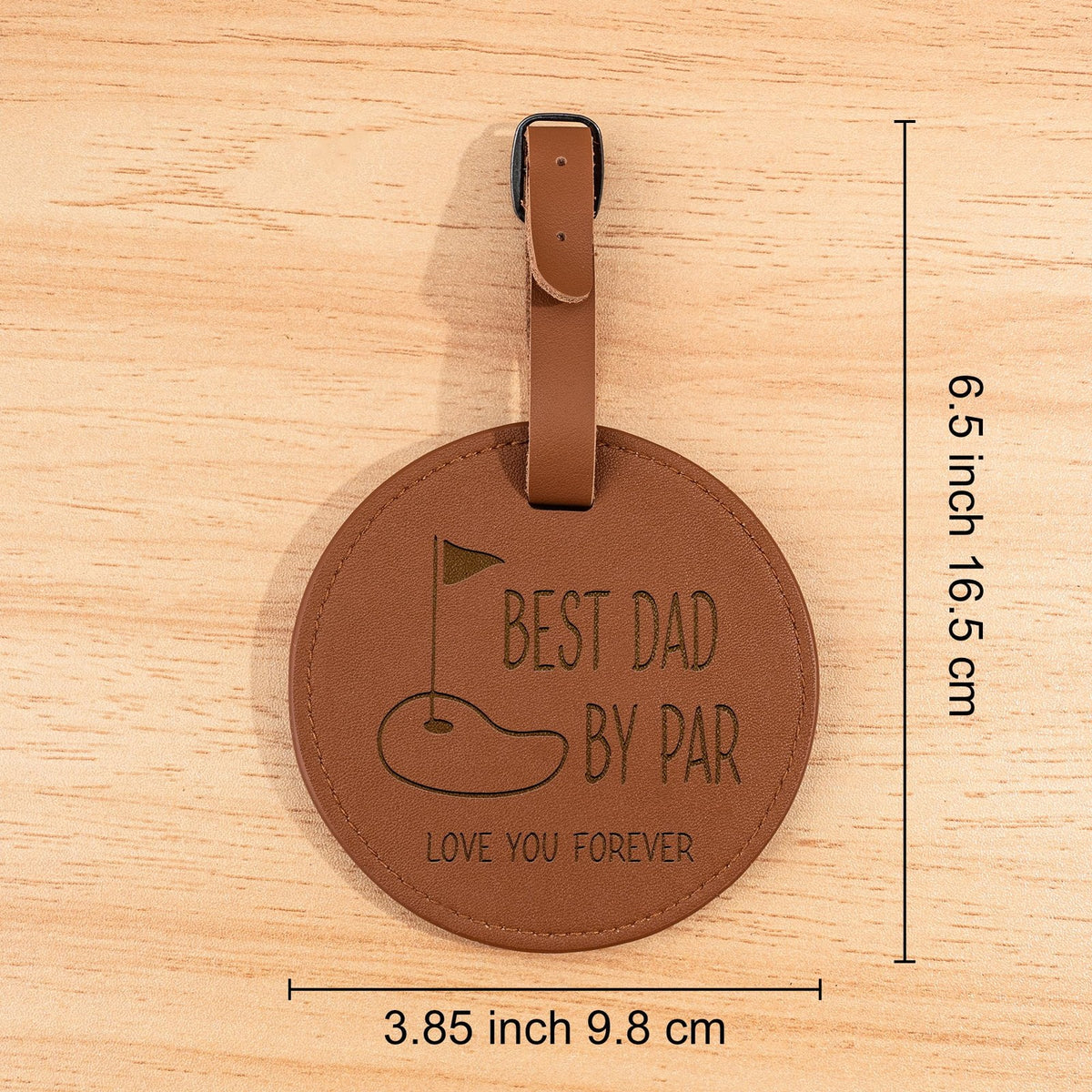 Golf Accessory Set for Fathers Day - Leather Tee Holder & Tees, Gift for Dad