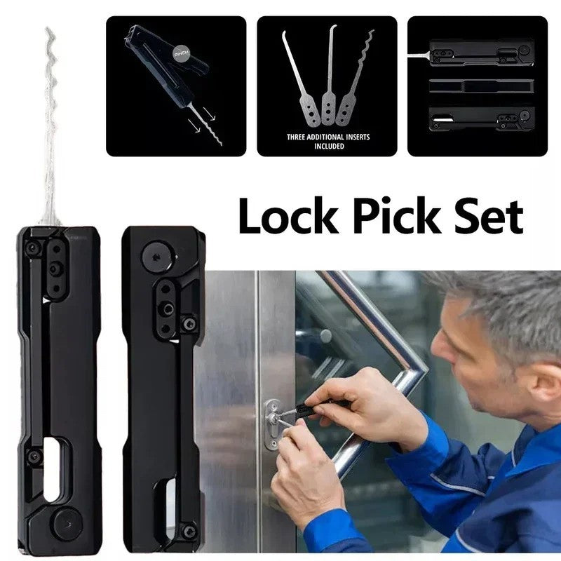 Stainless Steel Lock Pick Set Multi-Tool for Locksmithing & Hobby Use