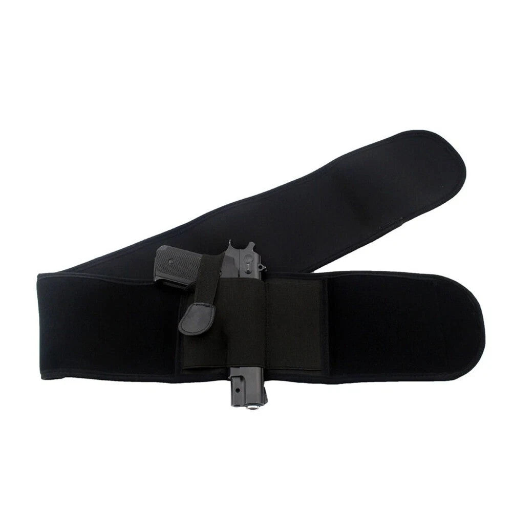 Concealed Carry Belly Band Holster for Pistols & Revolvers - Black
