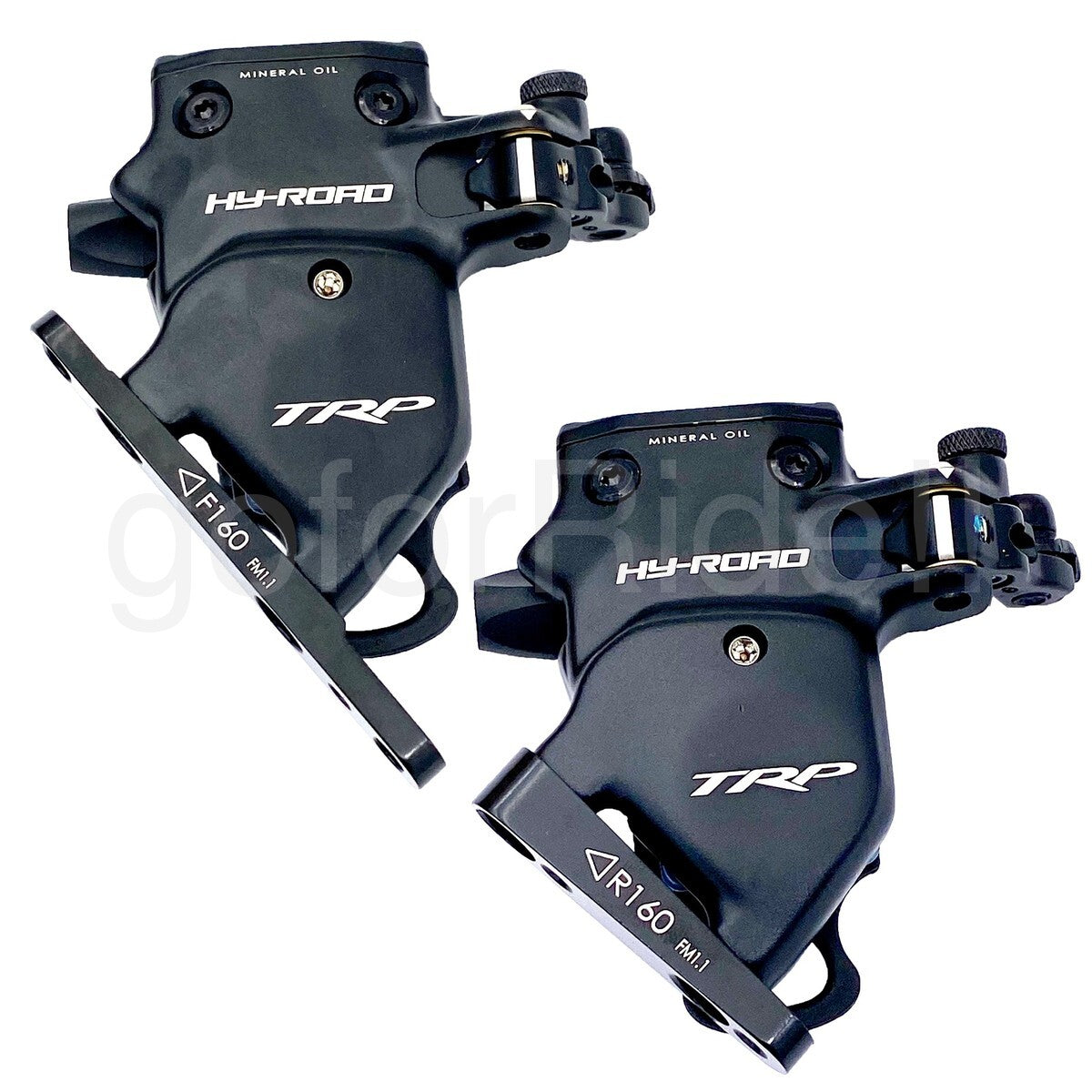 Hydraulic Disc Brake Calipers 160mm Flat Mount Front & Rear Black