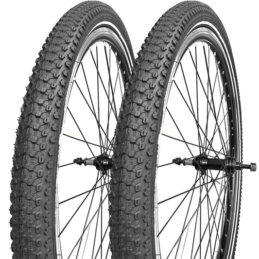 26x2.125 Bike Tire Set - Anti-Stab Reflective Mountain & City Tires