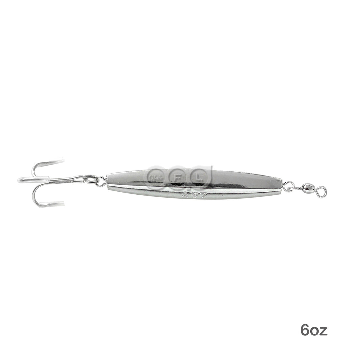 Artificial Fishing Jigs 6oz with Treble Hooks - Saltwater Lures 5 Pack