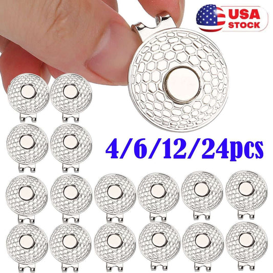 Magnetic Golf Hat Clip Ball Marker Clips Set - Durable Zinc Alloy Golf Accessories
