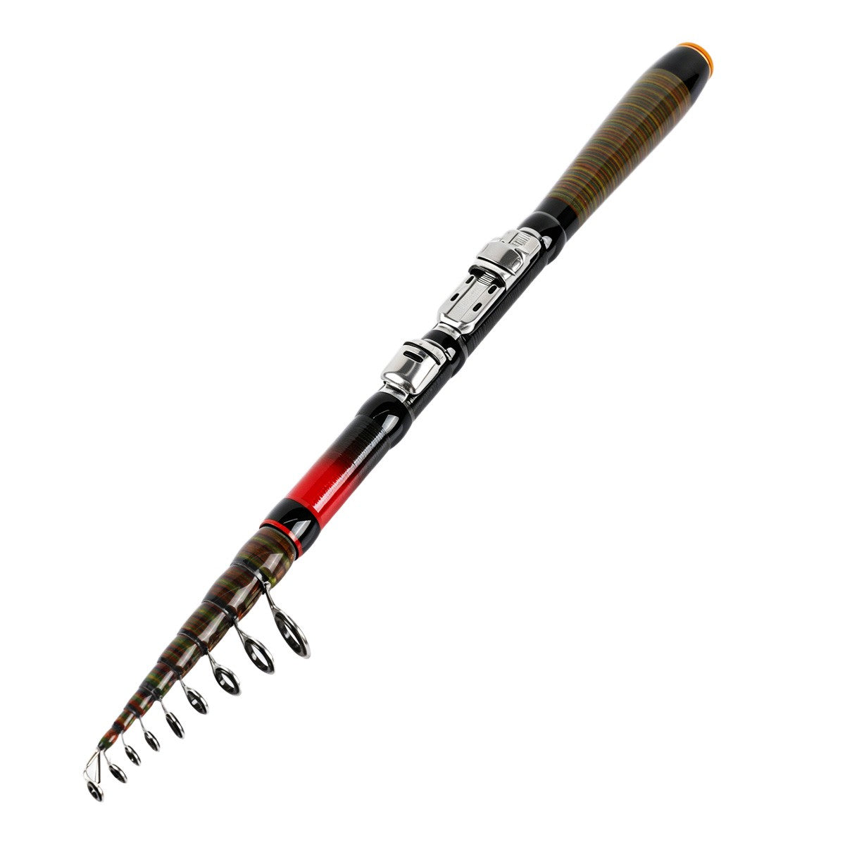 Carbon Fiber Telescopic Fishing Rod 10-30lb Saltwater Spinning Pole