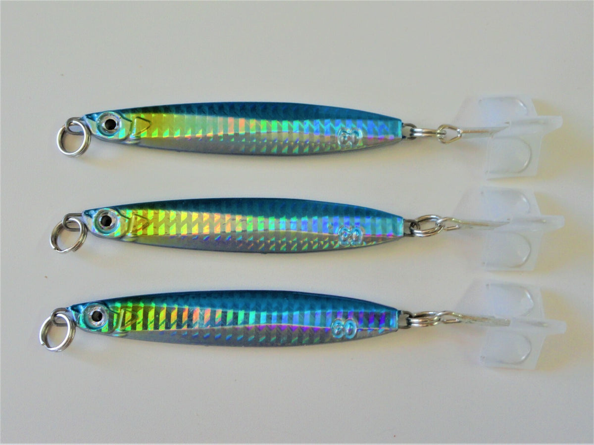 Fishing Jigs 60g/2oz Blue Sardine Vertical Fish Lures for Saltwater & Freshwater