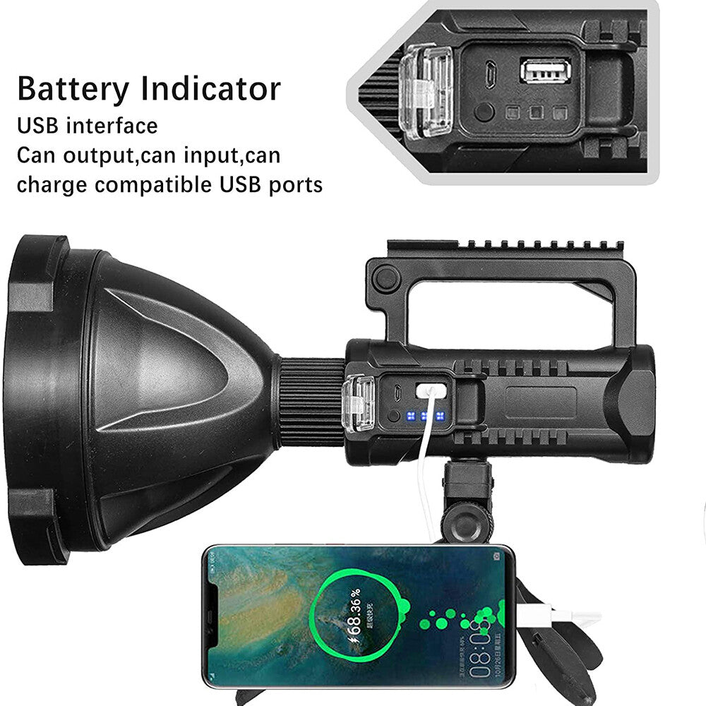High Lumen Rechargeable LED Searchlight with Tripod and SOS Mode