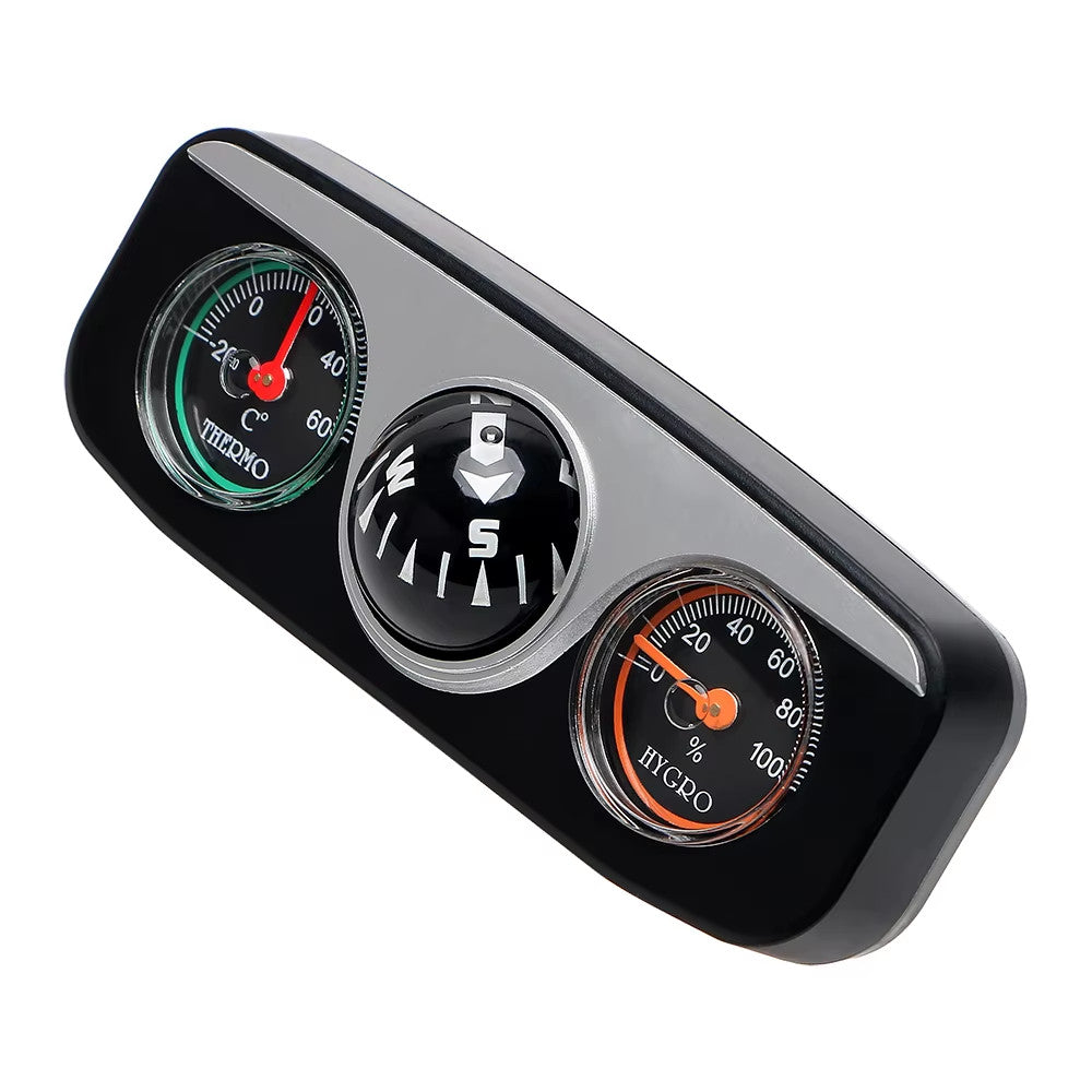 Car Decoration Compass Thermometer Hygrometer Auto Boat Vehicle Accessory