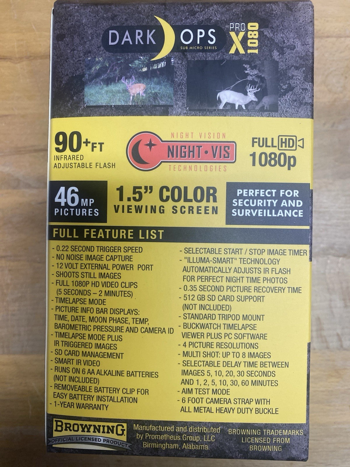 Trail Camera 46MP HD Night Vision Security Camera with Infrared Illumination