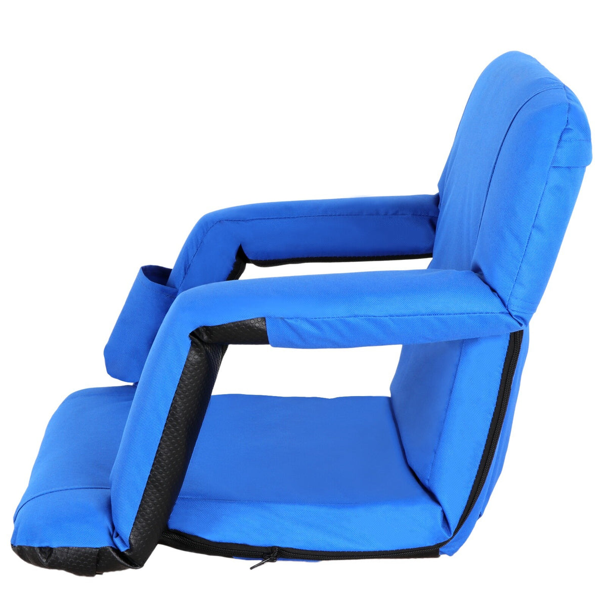 Portable Stadium Seat Chair with Reclining Backrest and Padded Cushion