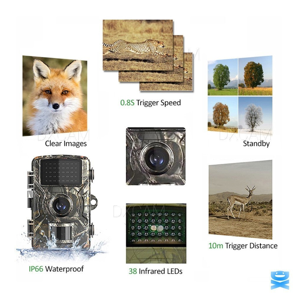 Wildlife Trail Camera 1080P Night Vision Waterproof Motion Activated
