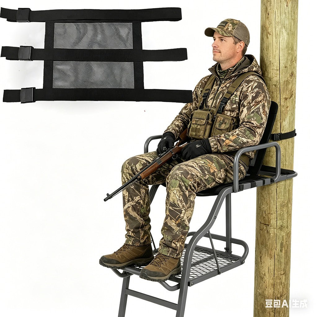 Universal Tree Stand Seat Replacement - Adjustable Outdoor Ladder Stand Seat