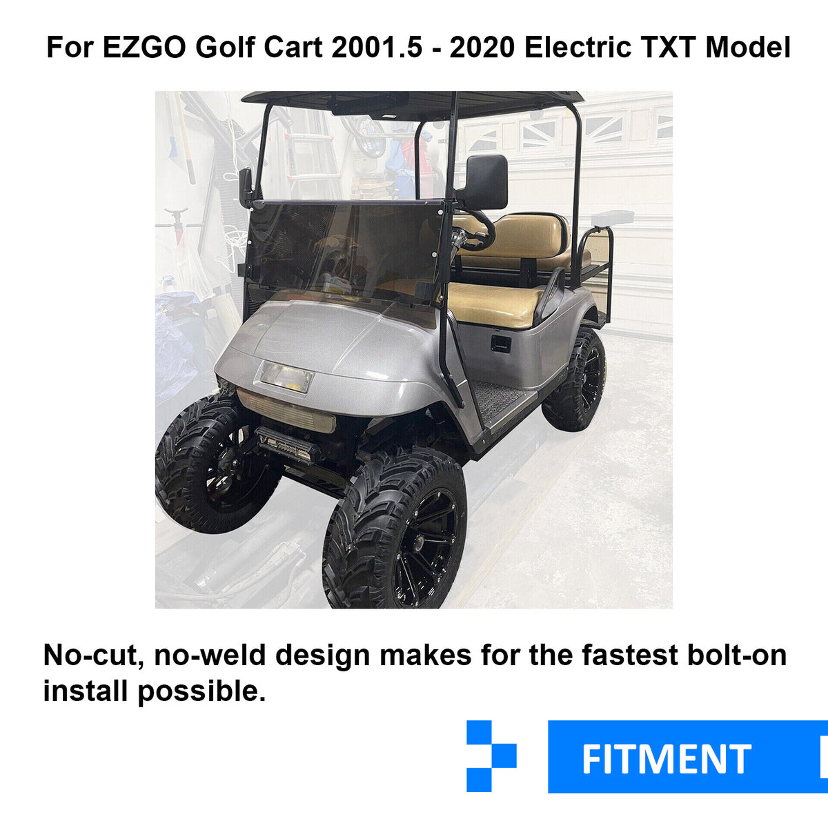 6-Inch Drop Axle Lift Kit for 2001.5-2025 EZGO TXT Electric Golf Cart, 4-Bolt Pattern