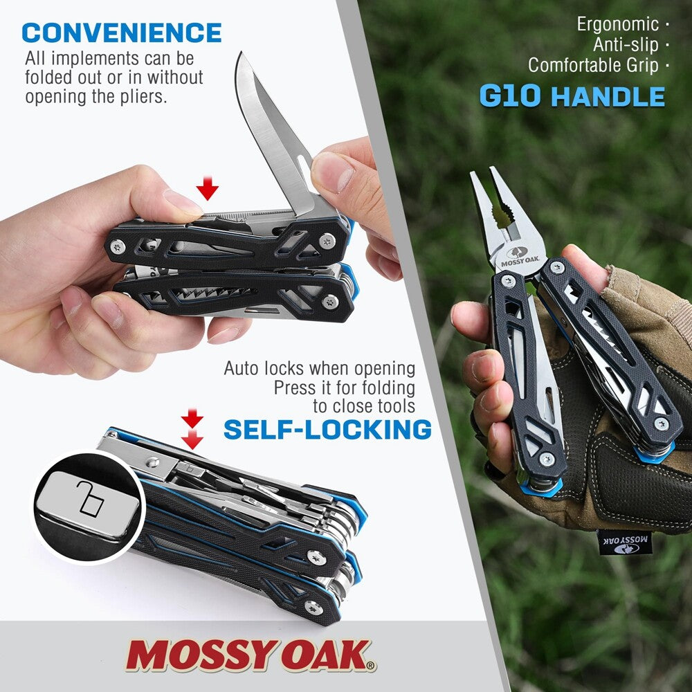 21-in-1 Multi Tool Pocket Knife with Stainless Steel & G10 Handle