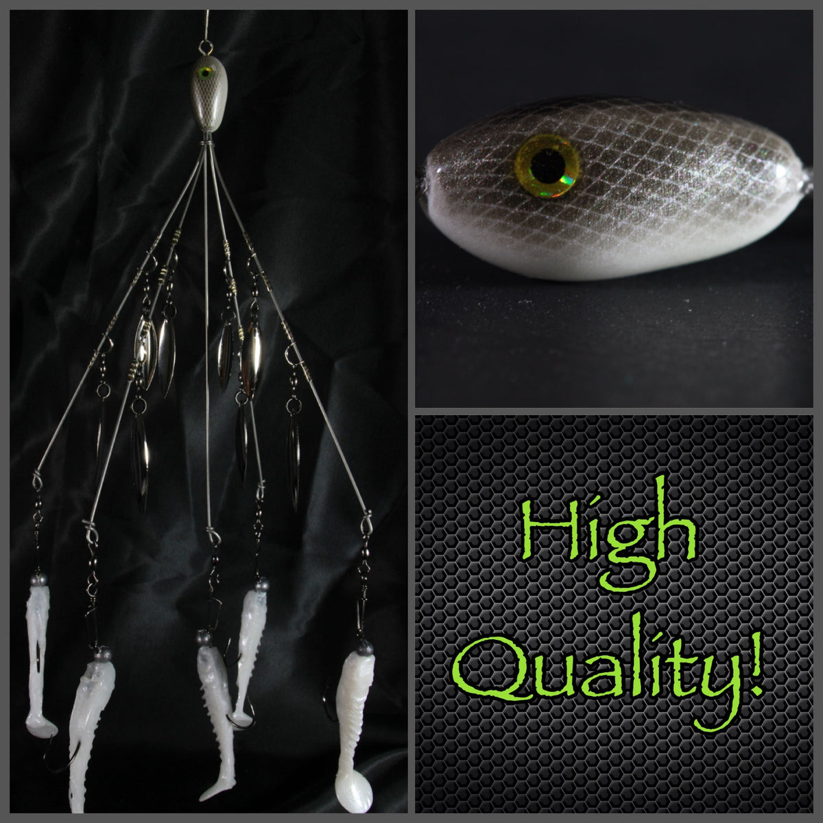 Bladed Bait Ball Alabama Rig - 5 Wire 8 Blades Fishing Lure