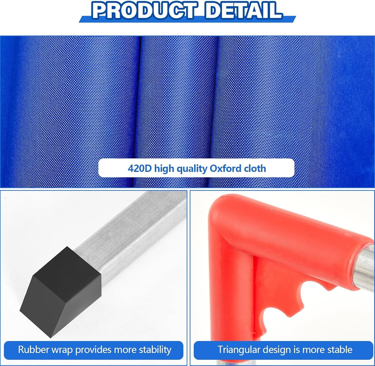 Table Tennis Barriers 5-Pack 55 x 29.5 in with 420D Oxford Cloth Blue