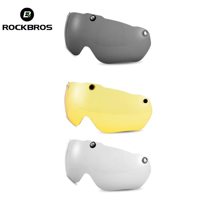 Cycling Helmet Goggle Lenses - Transparent, Yellow & Gray for Helmet Accessories
