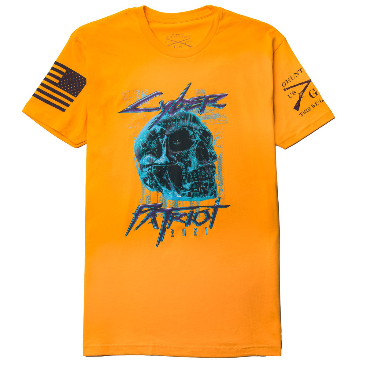 Men's Cyber Patriot T-Shirt - Large Yellow Military Style Tee
