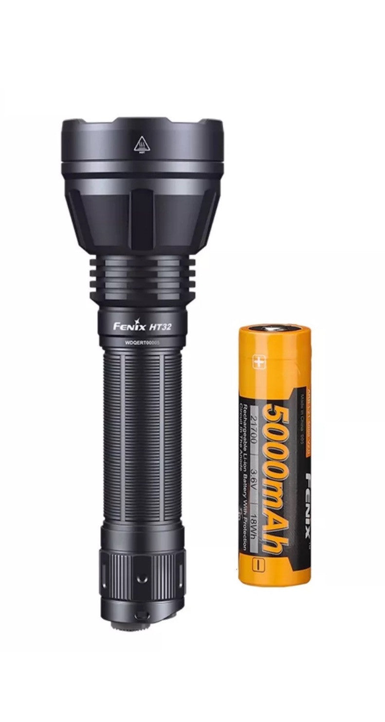 High-Powered LED Flashlight 2500 Lumens with Red & Green Filters, USB-C Rechargeable