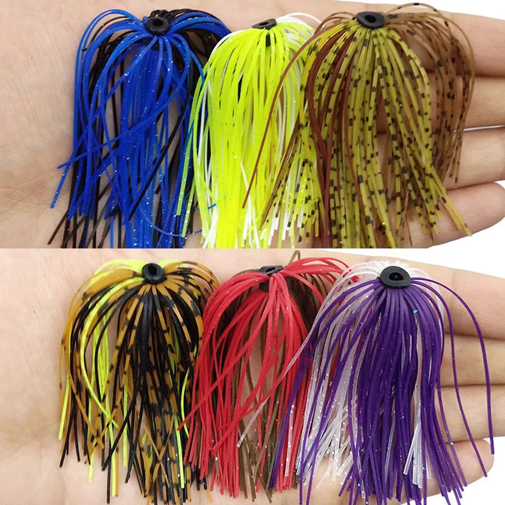 Silicone Fishing Skirt Replacement Set for Spinnerbaits and Lures - 24 Bundles