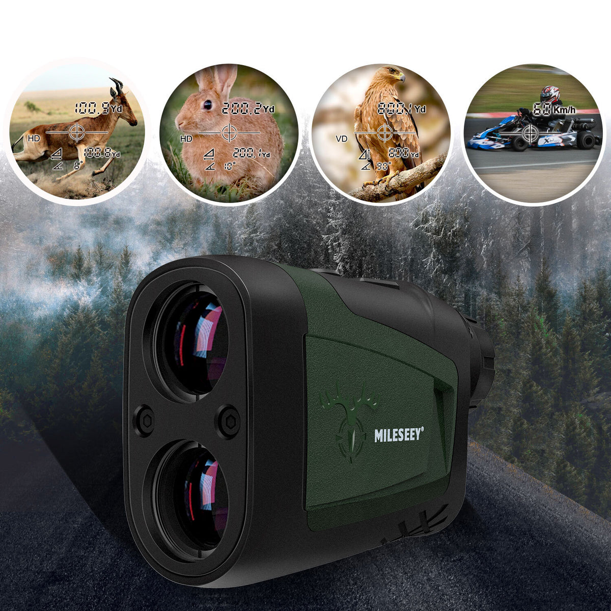 Laser Rangefinder for Hunting and Archery Up to 800 Yards with Angle & 6X Magnification
