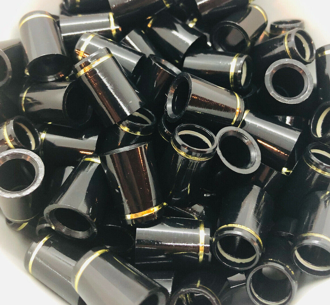Golf Iron Ferrules Black with Gold Ring 0.75 Inch - Multiple Sizes