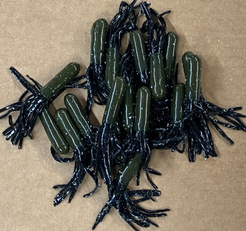 Salty Soft Plastic Bass Tubes 3.5-Inch Finesse Fishing Lures 100 Pack
