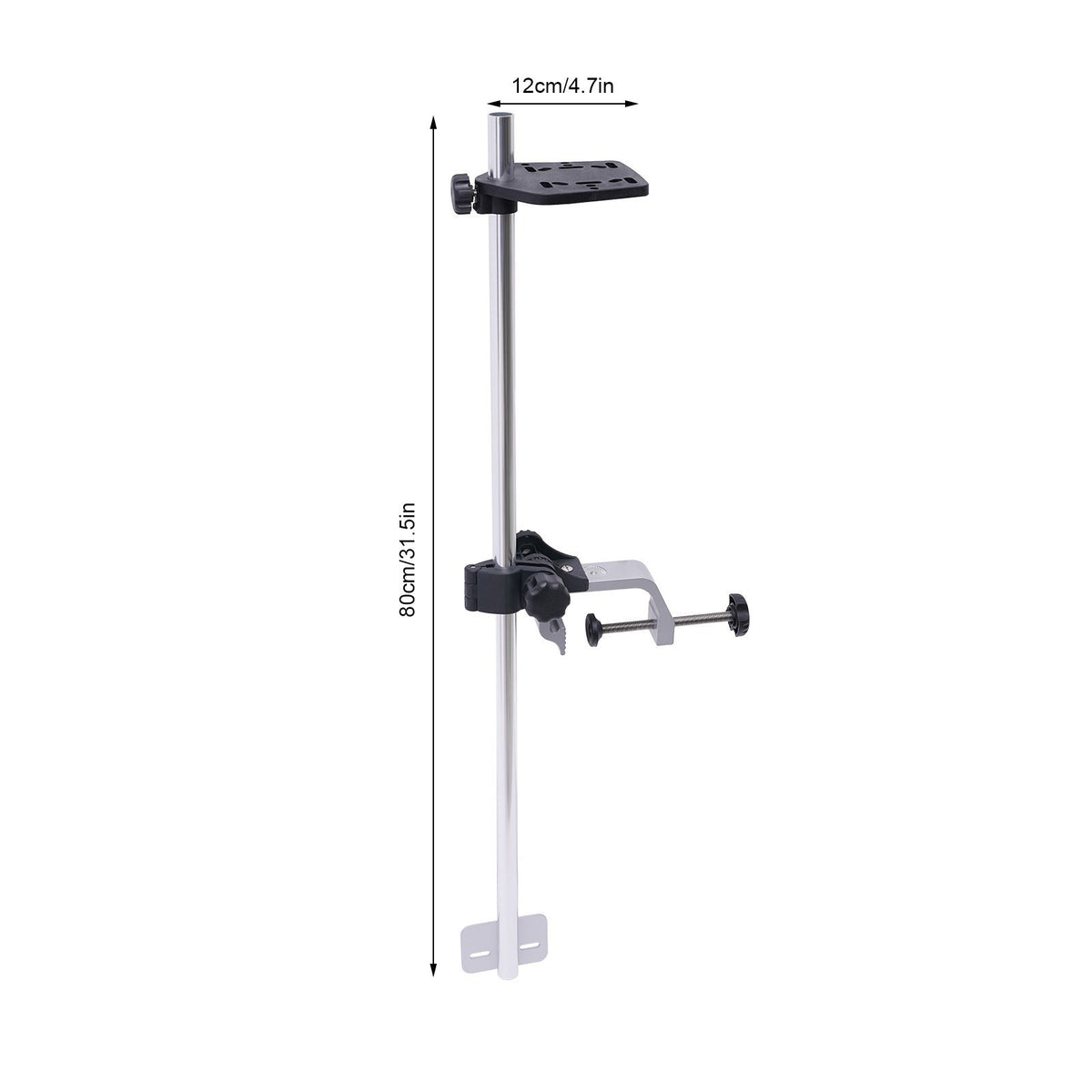 Universal Fish Finder Transducer Mount Bracket - 360° Rotatable Aluminum Alloy