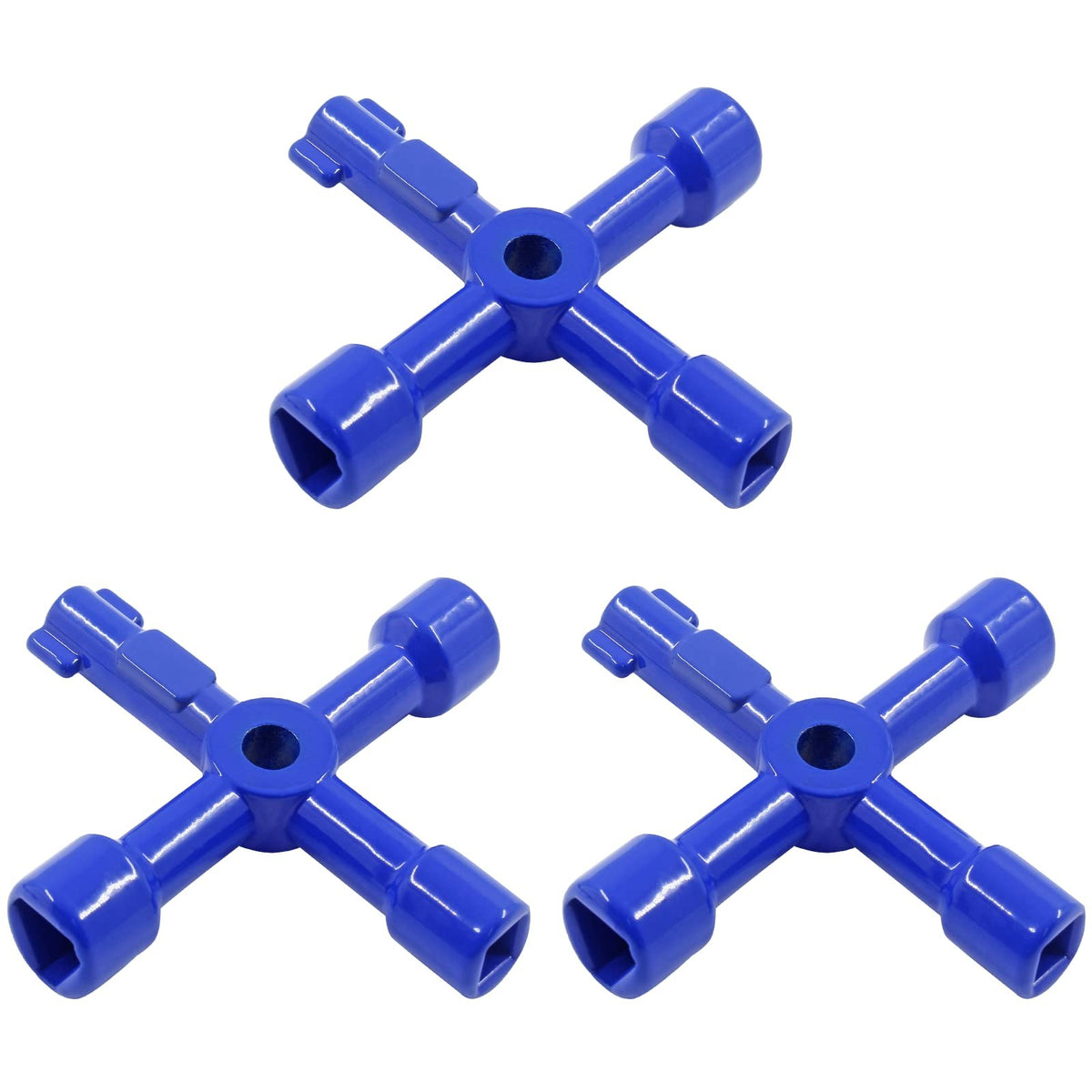 Multi-Function Utility Key Set for Electric, Gas, Water Cabinets - 3 Pieces