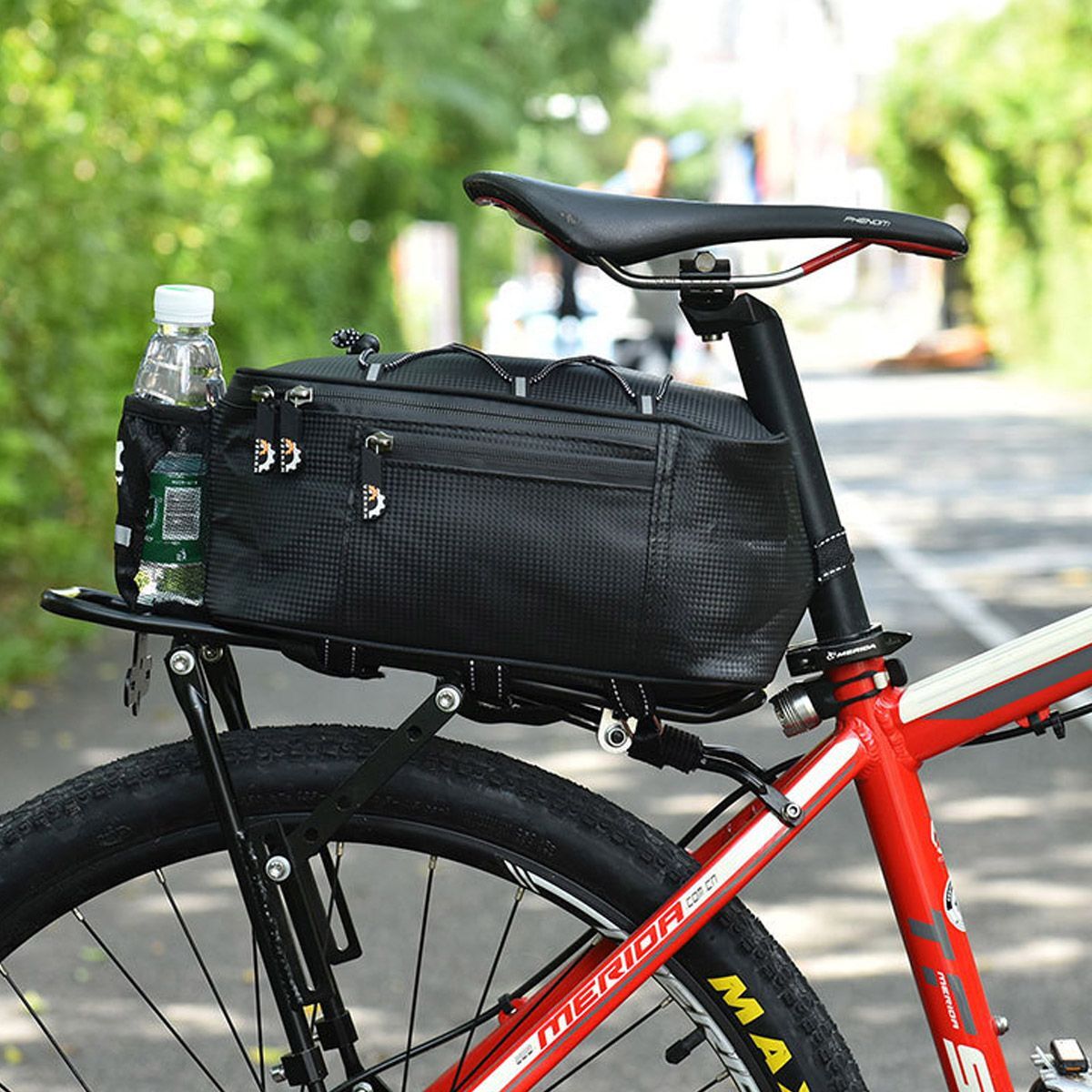 Waterproof Bicycle Rear Rack Bag 8L Storage Pannier for Cycling & Mountain Biking