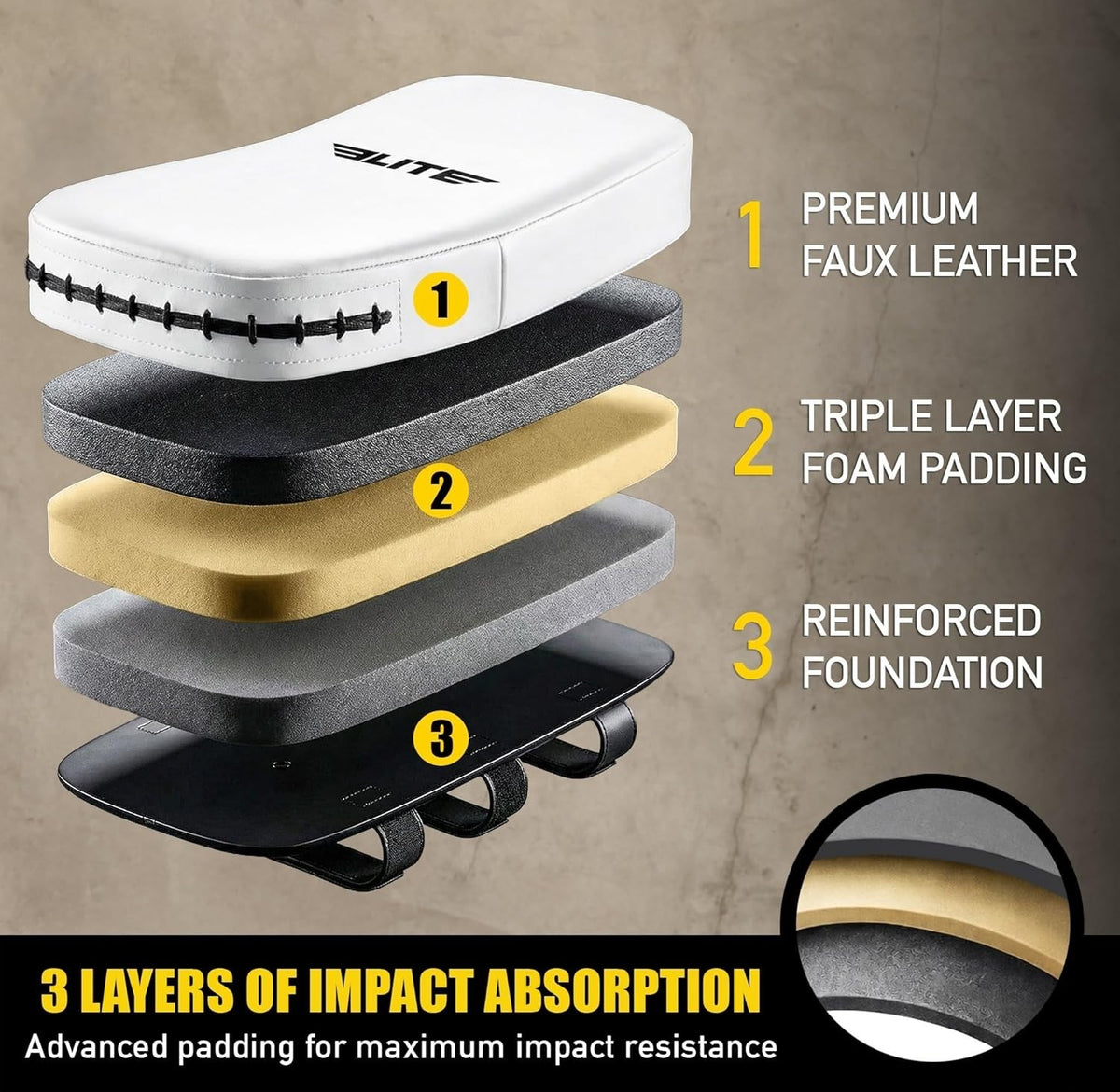 Martial Arts Kickboxing Pad - Durable Shock Absorption Shield for Training
