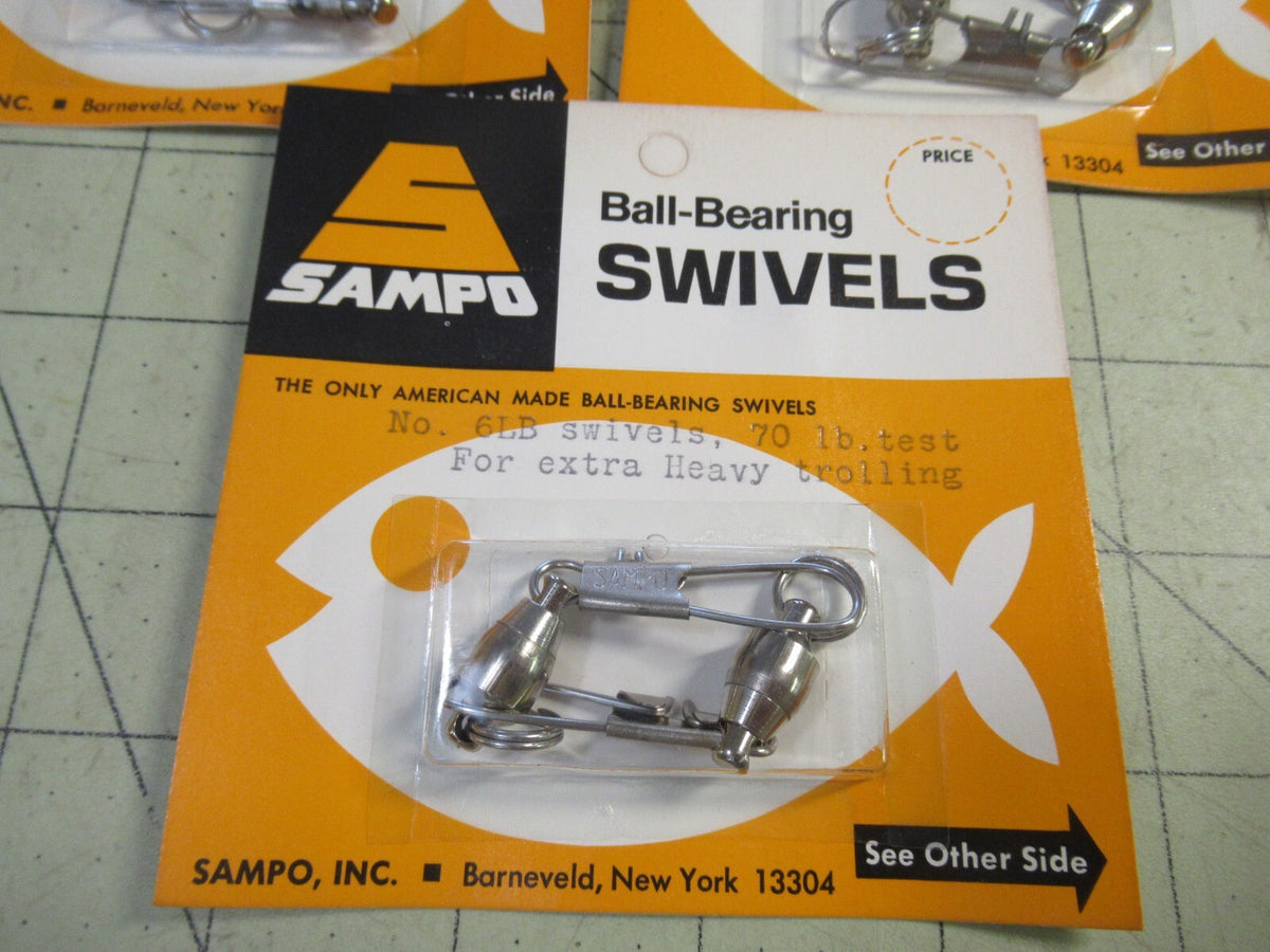 Heavy Duty Swivels 6 Pack - Nickel Ball Bearing Interlock Snap Fishing Swivels