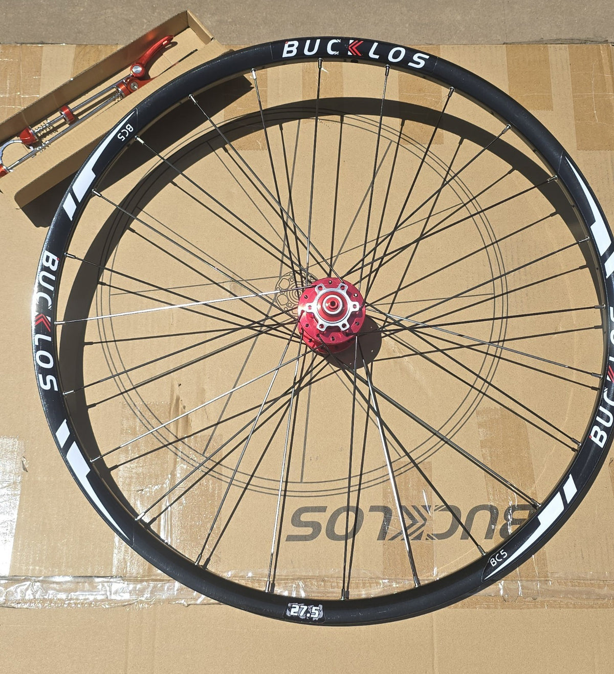 27.5 Inch MTB Wheel Set Rim Brake QR Aluminum Clincher Black Red