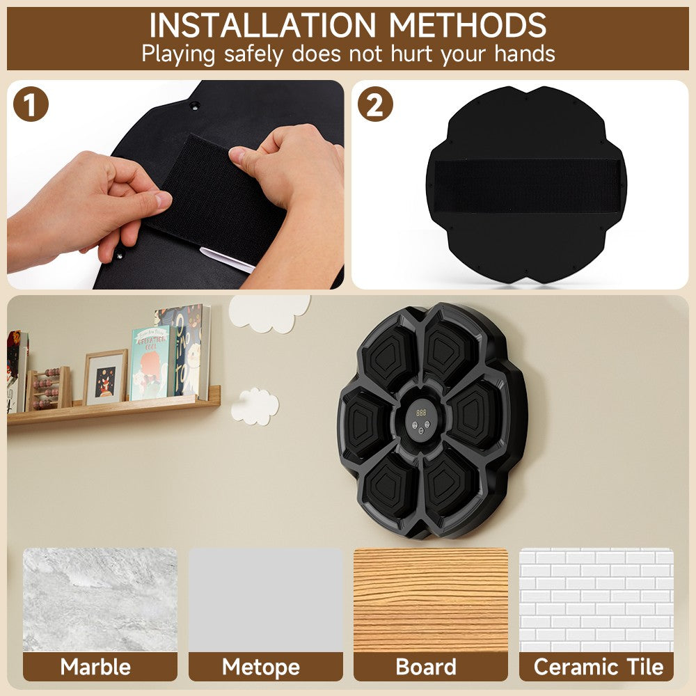 Bluetooth Wall-Mounted Boxing Machine with Reflex Training for Adults & Kids