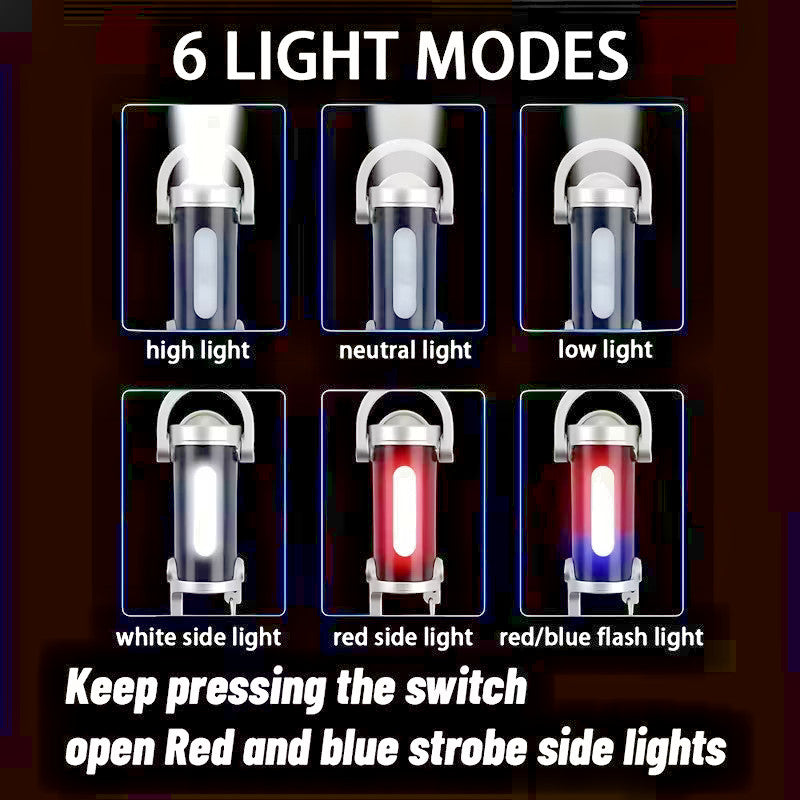 Rechargeable Mini Keychain Flashlight 300LM - Multi-Mode Portable LED Work Light