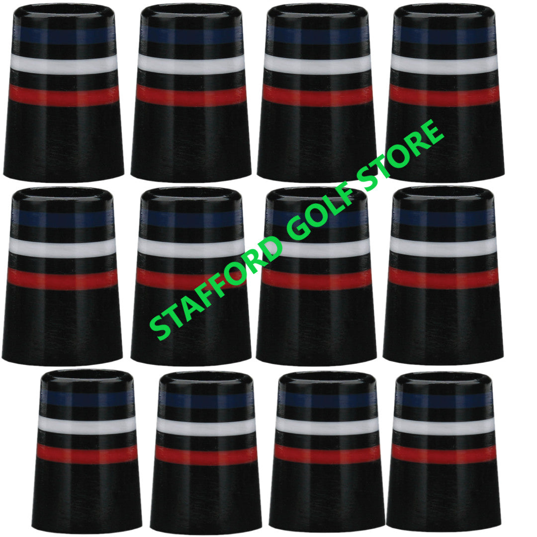 Golf Ferrules Pack of 12 - Fits .355 and .370 Golf Club Shafts, Gloss Finish