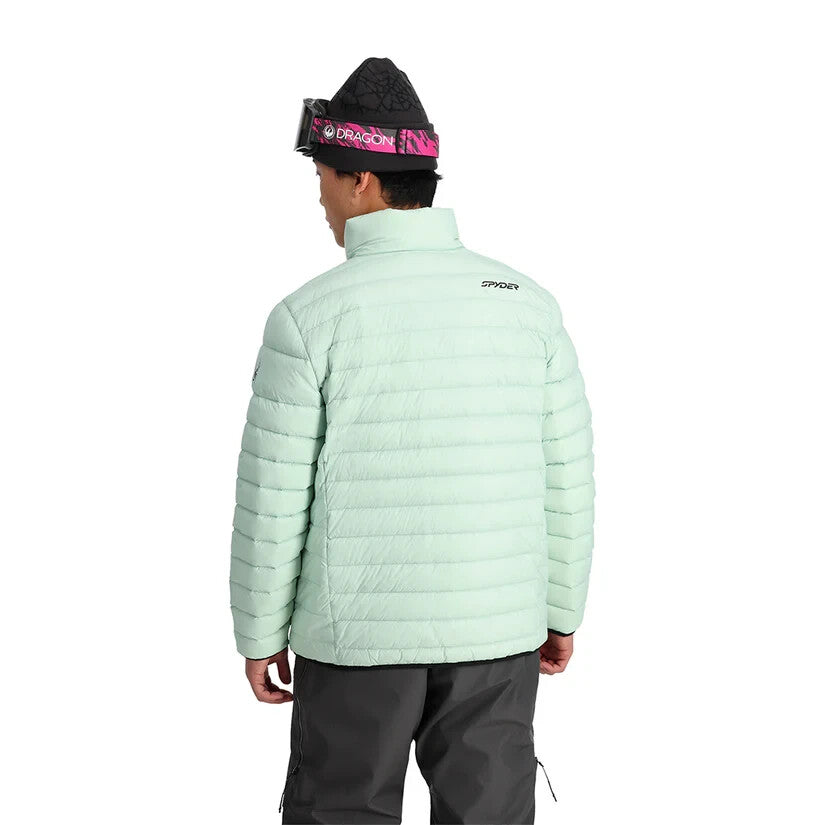 Men's Packable Hooded Down Jacket - Reversible Warm Outerwear