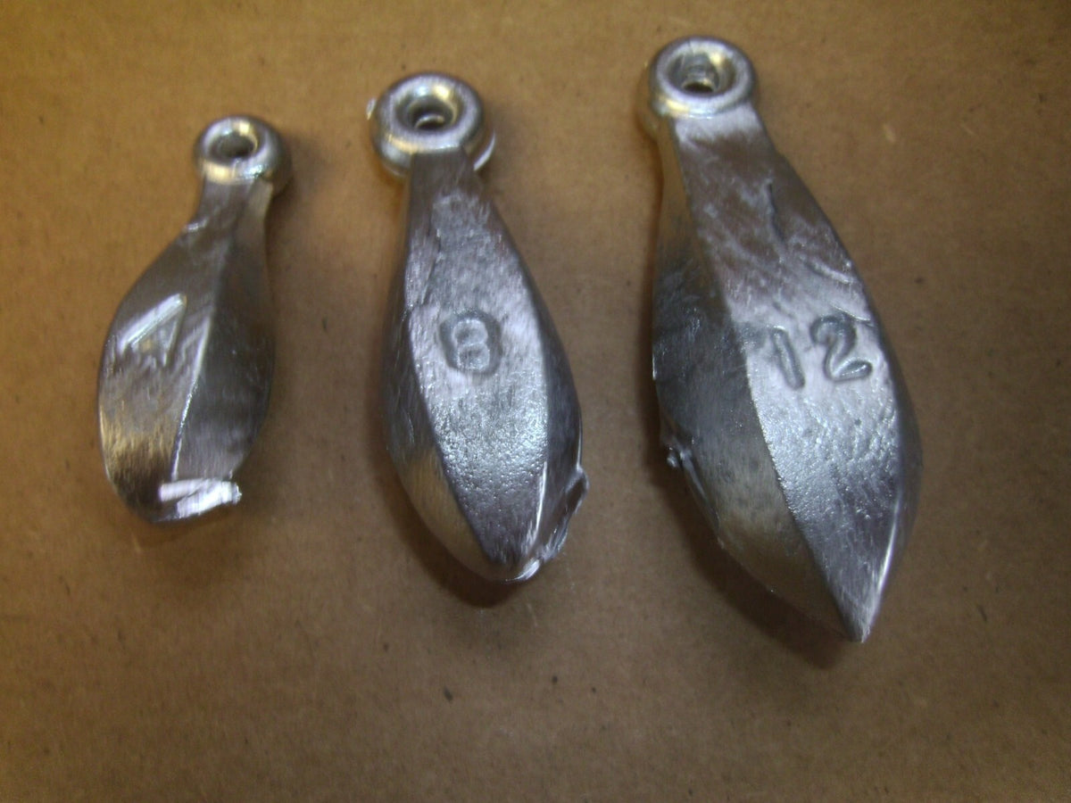 Fishing Sinkers 4oz-24oz Bulk Bag Assorted Weights - Free Shipping